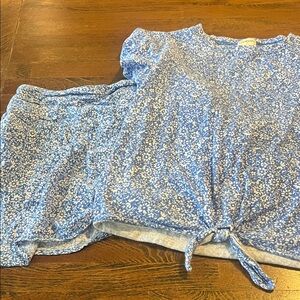 Crewcuts Blue Floral Kids Matching Set